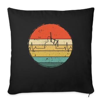 Cornemuse Cornemuse Cornemuse - Housse de coussin décorative 45 x 45 cm - noir - Devant