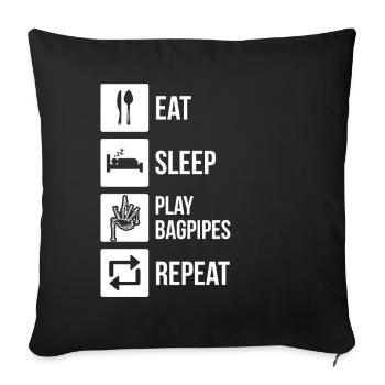 Cornemuse Cornemuse Cornemuse - Housse de coussin décorative 45 x 45 cm - noir - Devant