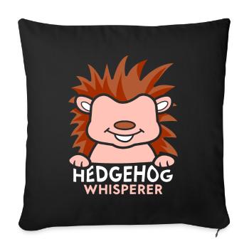 Hérisson Whisperer Dictons Mignon Pet - Housse de coussin décorative 45 x 45 cm - noir - Devant