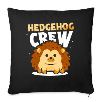 Hedgehog Team Pet Mignons dictons - Housse de coussin décorative 45 x 45 cm - noir - Devant