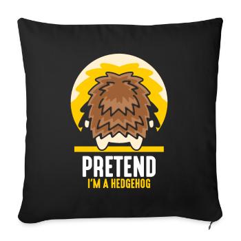 Imagine I'm a hedgehog cute pet - Sofa pillowcase 17,3'' x 17,3'' (45 x 45 cm) - black - Front