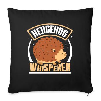 Hérisson Whisperer Dictons Pet Cute - Housse de coussin décorative 45 x 45 cm - noir - Devant