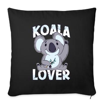 Koala Lovers Mignon Koala Bear Animal Koalas - Housse de coussin décorative 45 x 45 cm - noir - Devant