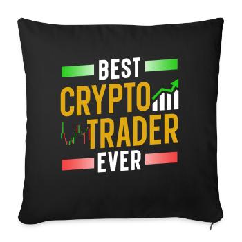 Bester Krypto Trader Aller Zeiten Crypto Traden - Sofakissenbezug 45 x 45 cm - Schwarz - Vorne