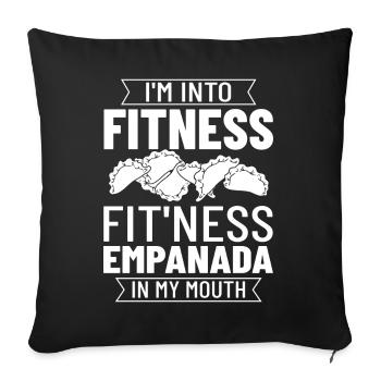 Empanada Argentine Dumpling Espagne - Housse de coussin décorative 45 x 45 cm - noir - Devant