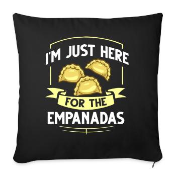 Empanada Argentine Dumpling Espagne - Housse de coussin décorative 45 x 45 cm - noir - Devant