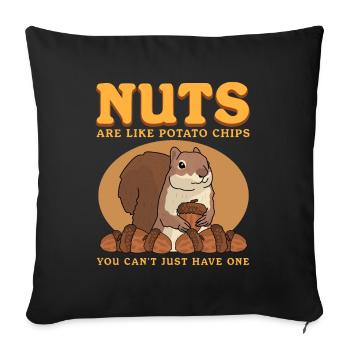 Cute Squirrel Grey Squirrel Squirrel Gift - Sofa pillowcase 17,3'' x 17,3'' (45 x 45 cm) - black - Front