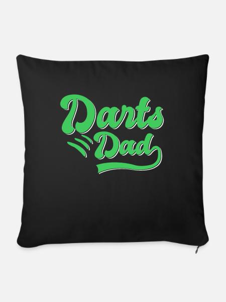 Dart Papa Geschenk - Sofakissenbezug 45 x 45 cm - Schwarz