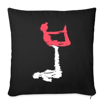 Acro Yoga Meditation Acroyoga - Sofakissenbezug 45 x 45 cm - Schwarz - Vorne