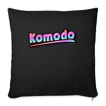 Vintage Indonésie Holiday Travel Asia Komodo - Housse de coussin décorative 45 x 45 cm - noir - Devant