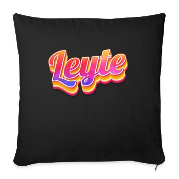Vintage Philippines Holiday Asia Leyte - Housse de coussin décorative 45 x 45 cm - noir - Devant