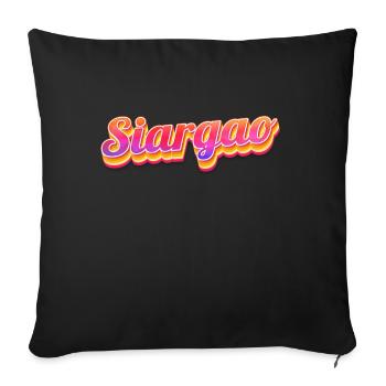 Vintage Philippines Holiday Asia Siargao - Housse de coussin décorative 45 x 45 cm - noir - Devant