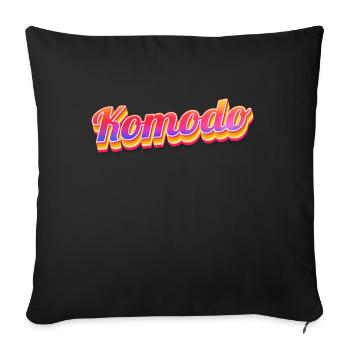 Vintage Indonésie Holiday Travel Asia Komodo - Housse de coussin décorative 45 x 45 cm - noir - Devant