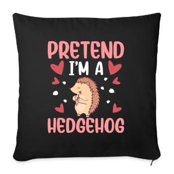 Imaginez que je suis un hérisson mignon - Housse de coussin décorative 45 x 45 cm - noir - Devant