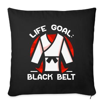 Life goal: Black belt MMA Black Belt Gur - Sofa pillowcase 17,3'' x 17,3'' (45 x 45 cm) - black - Front