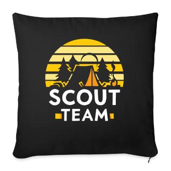 Scouts Team Clan Camp Pfadfinden - Sofa pillowcase 17,3'' x 17,3'' (45 x 45 cm) - black - Front