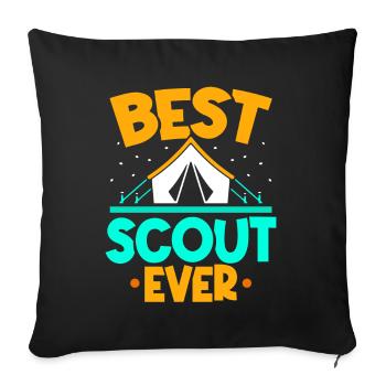 Bester Pfadfinder Überhaupt Sippe Zeltlager - Sofakissenbezug 45 x 45 cm - Schwarz - Vorne