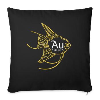 Goldfish Au Periodic Table Carp Japan Aquarium - Sofa pillowcase 17,3'' x 17,3'' (45 x 45 cm) - black - Front