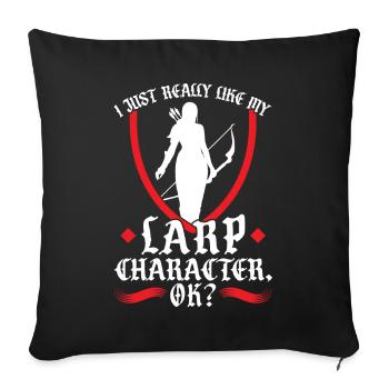 I Like My Larp Character - Larping - Sofa pillowcase 17,3'' x 17,3'' (45 x 45 cm) - black - Front