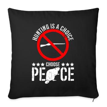 Beaver animal welfare animal rights activist rodent - Sofa pillowcase 17,3'' x 17,3'' (45 x 45 cm) - black - Front