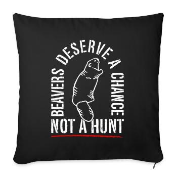 Beaver animal welfare animal rights activist rodent - Sofa pillowcase 17,3'' x 17,3'' (45 x 45 cm) - black - Front