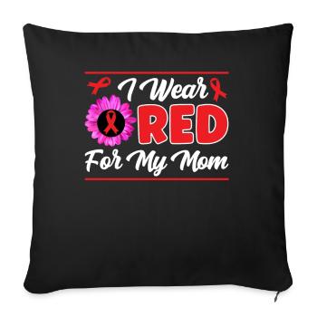 Heart disease - Sofa pillowcase 17,3'' x 17,3'' (45 x 45 cm) - black - Front