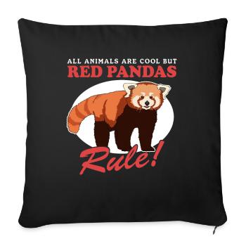 Red Panda Red Panda Red Pandas Gift - Sofa pillowcase 17,3'' x 17,3'' (45 x 45 cm) - black - Front