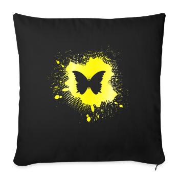 Schmetterling - Sofakissenbezug 45 x 45 cm - Schwarz - Vorne