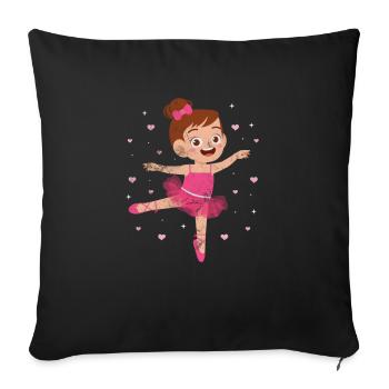 Ballet - Housse de coussin décorative 45 x 45 cm - noir - Devant