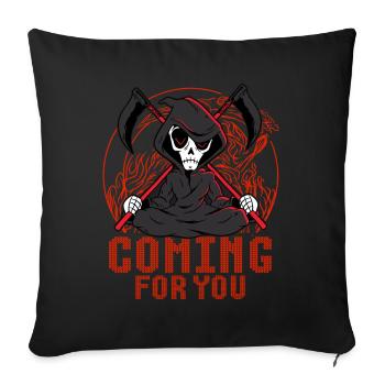 Coming For You - Sofa pillowcase 17,3'' x 17,3'' (45 x 45 cm) - black - Front