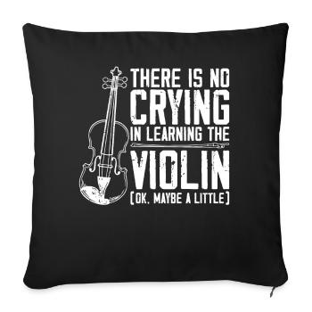 Violoniste Il n’y a pas de violoniste - Housse de coussin décorative 45 x 45 cm - noir - Devant