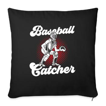 Baseball Catcher Baseball Catcher Hobby Player - Sofa pillowcase 17,3'' x 17,3'' (45 x 45 cm) - black - Front