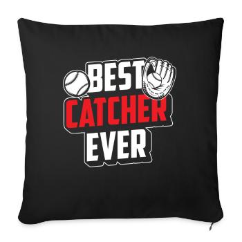 Best Catcher Ever Hobby Catcher Baseball - Sofa pillowcase 17,3'' x 17,3'' (45 x 45 cm) - black - Front