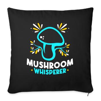 Champignon Whisperer Champignon Whisperer Champignons cueilleurs - Housse de coussin décorative 45 x 45 cm - noir - Devant