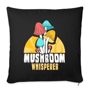 Champignon Whisperer Champignon Whisperer Champignons cueilleurs - Housse de coussin décorative 45 x 45 cm - noir - Devant