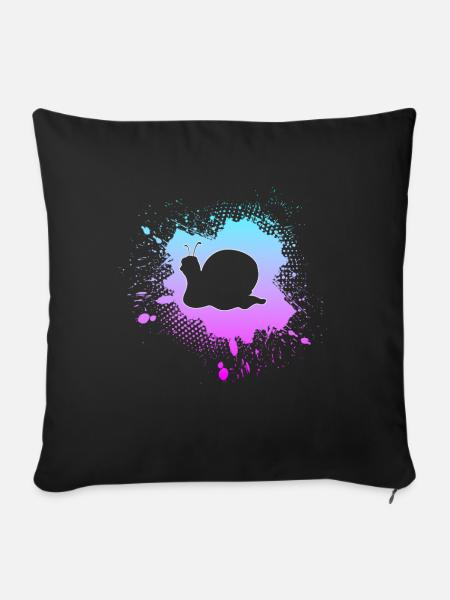 Schnecke - Sofakissenbezug 45 x 45 cm - Schwarz