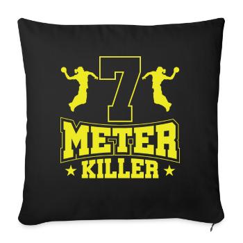 Équipe de handball, club, entraîneur, entraîneur, joueur - Housse de coussin décorative 45 x 45 cm - noir - Devant