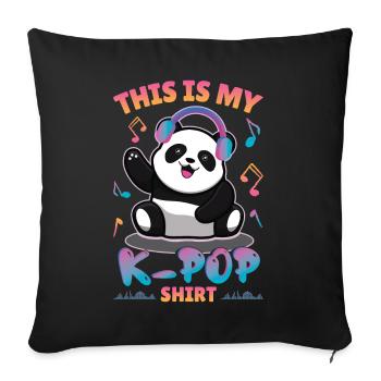 K-Pop Funny - Sofa pillowcase 17,3'' x 17,3'' (45 x 45 cm) - black - Front
