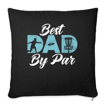Lustiges Disc Golf & Ultimate Frisbee Spieler - Sofakissenbezug 45 x 45 cm - Schwarz - Vorne