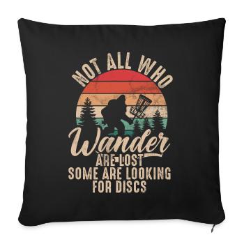 Fun Disc Golf & Ultimate Frisbee Player - Housse de coussin décorative 45 x 45 cm - noir - Devant