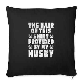 Husky - Sofa pillowcase 17,3'' x 17,3'' (45 x 45 cm) - black - Front