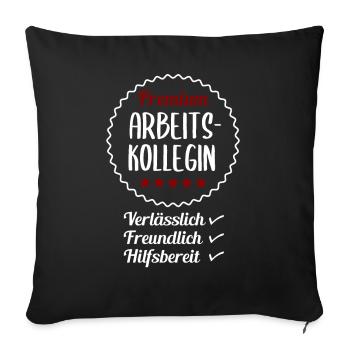 Beste Arbeitskollegin Spruch Geschenk Damen - Sofakissenbezug 45 x 45 cm - Schwarz - Vorne