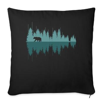 Wildlife Nature Animal Bear Outdoor - Sofa pillowcase 17,3'' x 17,3'' (45 x 45 cm) - black - Front