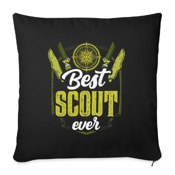 Meilleur scout de tous les temps Clan du camp de tentes - Housse de coussin décorative 45 x 45 cm - noir - Devant