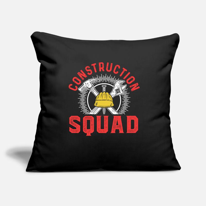 Construction Crew Team Construction Site Teamwork Construction Workers Construction Sofa pillowcase 17,3'' x 17,3'' (45 x 45 cm)