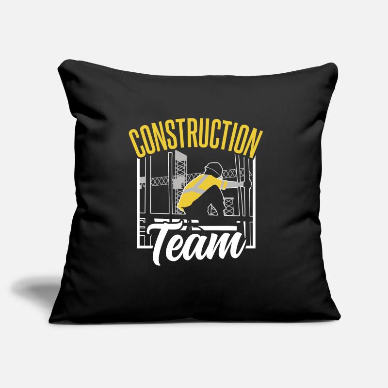 Construction Team Teamwork Construction Site Construction Workers Sofa pillowcase 17,3'' x 17,3'' (45 x 45 cm)
