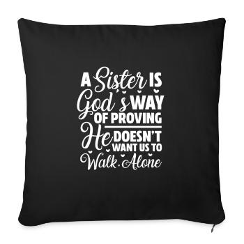 Soeur - Housse de coussin décorative 45 x 45 cm - noir - Devant