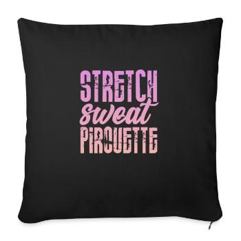 Ballet Ballerine Ballet Danseuse Danse Cadeau - Housse de coussin décorative 45 x 45 cm - noir - Devant