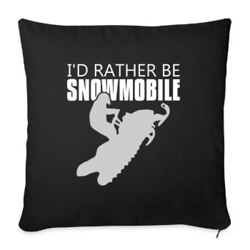 I would rather - Sofa pillowcase 17,3'' x 17,3'' (45 x 45 cm) - black - Front