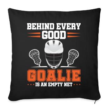 Lacrosse Goalkeeper LAX Goalie Player Fan Coach - Sofa pillowcase 17,3'' x 17,3'' (45 x 45 cm) - black - Front